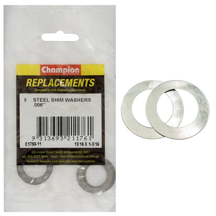 Champion Flat Shim Washer 13/16″ x 1-3/16″ x .006″ 5Pk C1750-11
