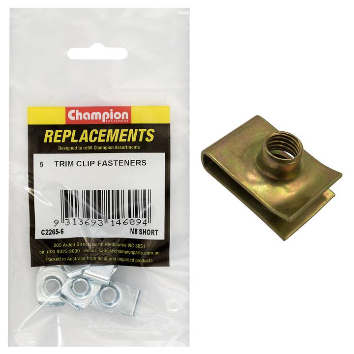 Champion Captive Nuts Short M8 x 1.25mm 5Pk C2265-6
