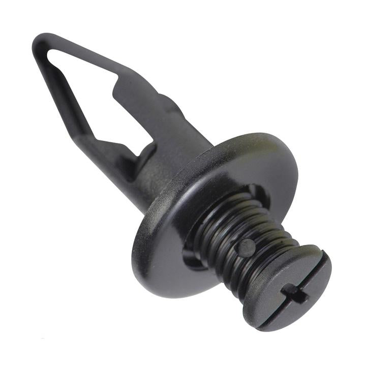Champion Scrivet Clip Screw Type Black 18mm Len 6mm Hole 15mm Head 50Pk CBP08