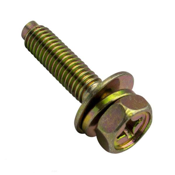 Champion Hex Screw Set Sems-Hex-Ind Flat/Spring Washer Pilot M6 x 20mm 50Pk CBP184