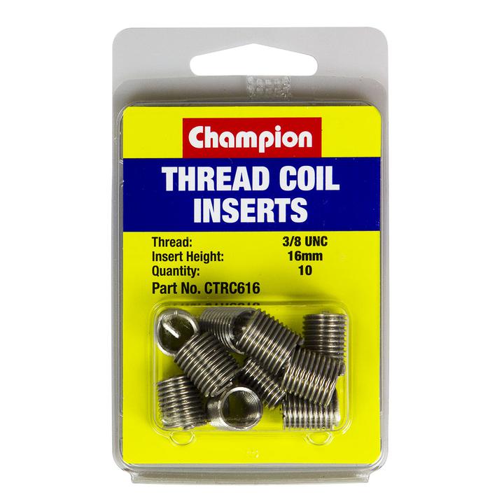 Champion Thread Coil Insert Refills 3/8 UNC x 16mm 10Pk CTRC616