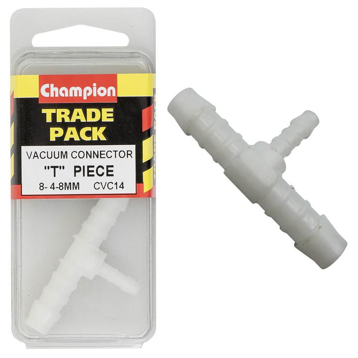 Champion Vacuum Connector ""T"" Piece Hose Fitting 8-4-8mm 1Pk CVC14