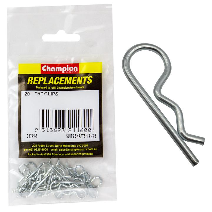 Champion Fasteners 1/4"" -3/8"" Shaft R Clips C1745-3