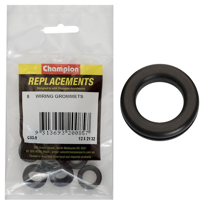 Champion Fasteners Nitrile Rubber M12 X 16 X 20mm Grommets C63-9