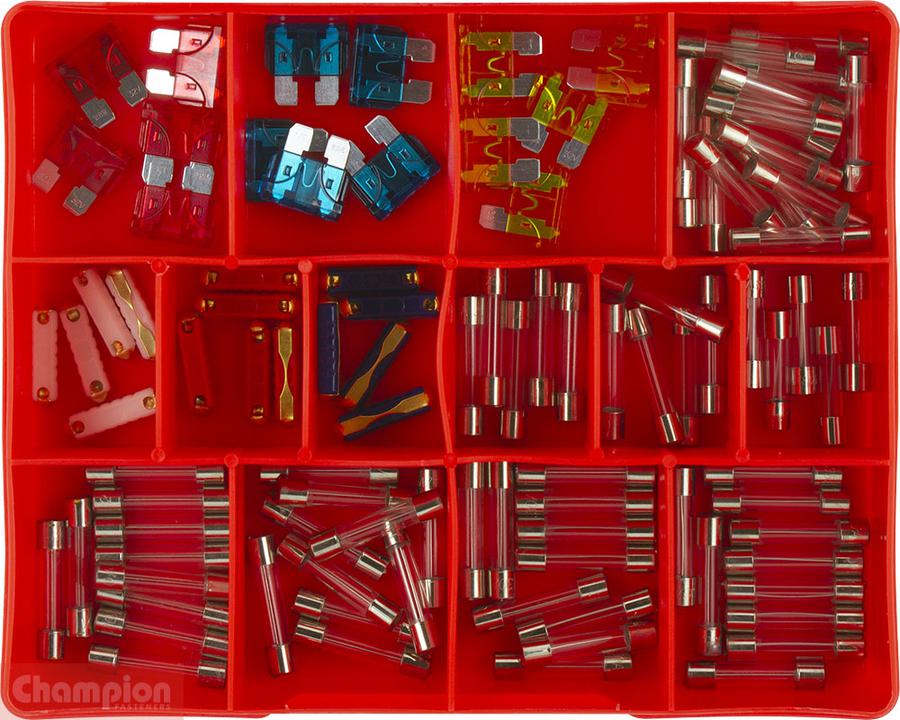 Champion Fasteners Glass 3-35 Amp Blade 10-20 Amp European 8-25 Amp Fuse CA105