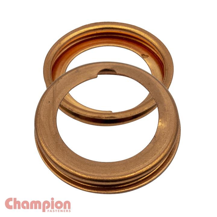 Champion Fasteners Crush Sealing Copper M16 X 18mm Washer CWC1622