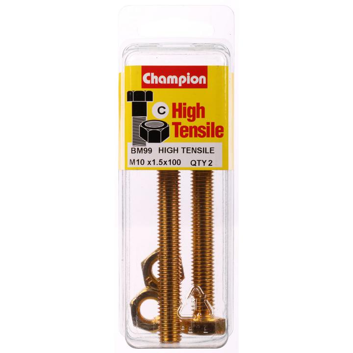 Champion Bolt & Nut Pack Metric M10x1.50 x 100mm BM99