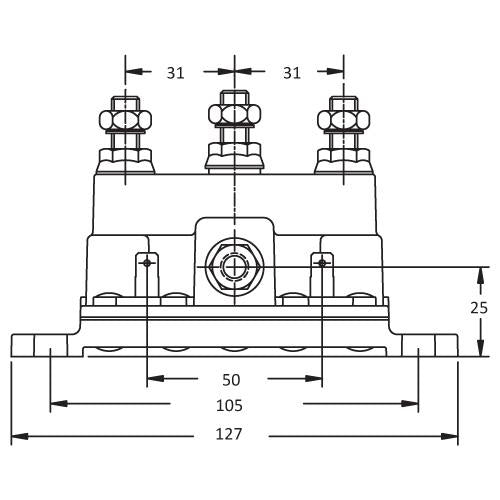 Cole Hersee Solenoid Motor Reversing 24V (Box of 1) 24450-02BX