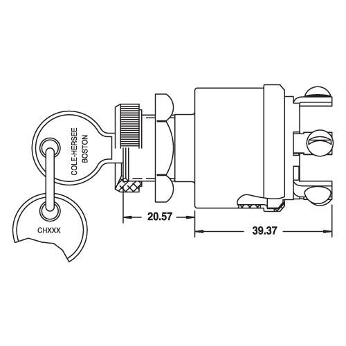 Cole Hersee HD Ignition Switch Acc/Off/Ign Acc/Ign 12V (Pack of 1) 9579BL