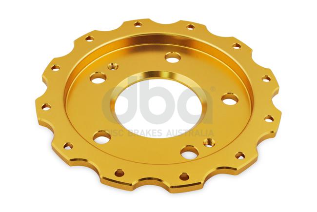 DBA T3 5000 Aluminium Hat Gold Brake Rotor Front DBA52218.2GLD