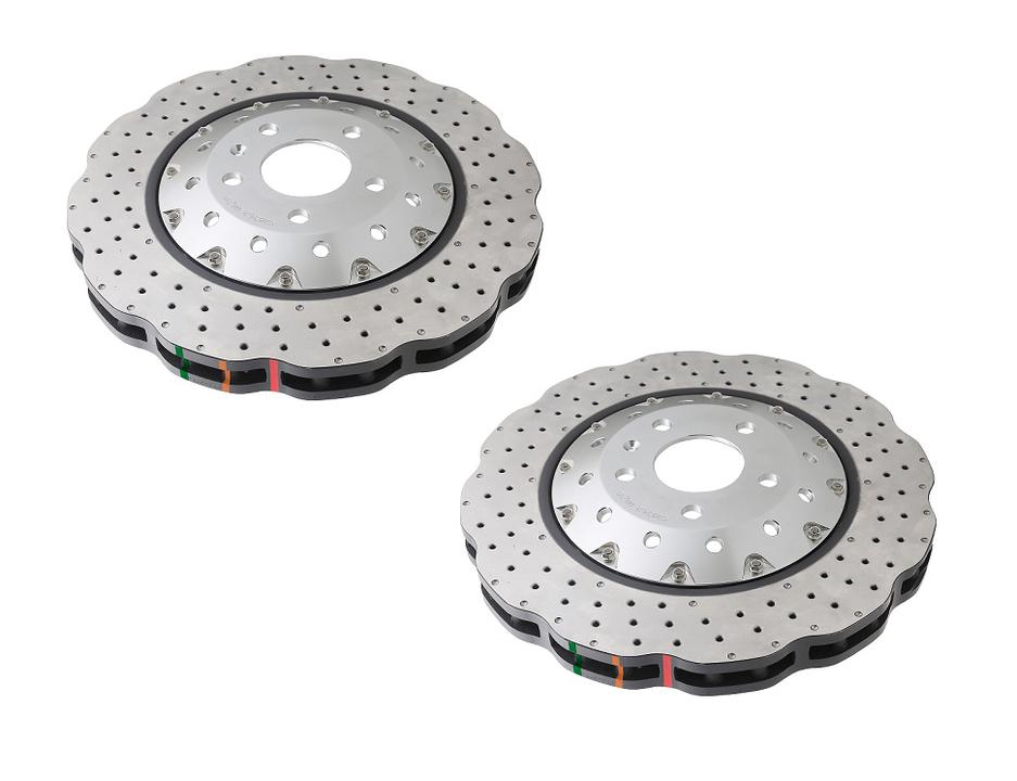 DBA XD 5000 Drilled Dimpled 2Pc Wave Brake Rotor Single 345mm Front DBA52808WV2SLVXD