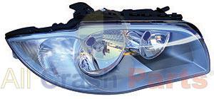 APG All Crash Halogen Silver Head Lamp Drivers Side Certified Suits BMW 1 Series E87 2004 to 2007 EGA-21030RHQ