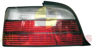 APG All Crash Black Red/Clear Tail Lamp Passenger Side Certified Suits BMW 3 Series E36 Coupe 1997 to 2000 ETC-21043LHQ
