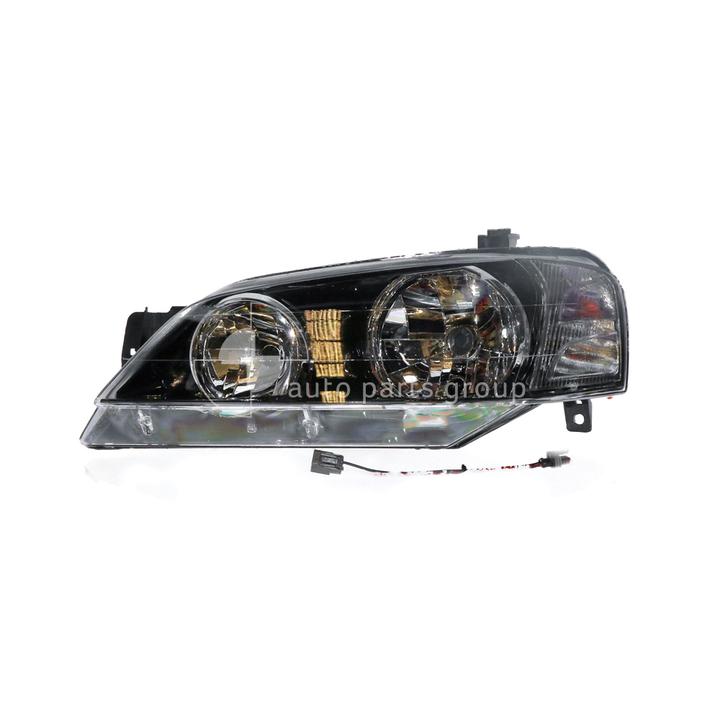 APG All Crash Black Halogen Head Lamp Passenger Side Certified Suits Ford Falcon XT BA/BF 2002 to 2006 FAB-21030LHQ
