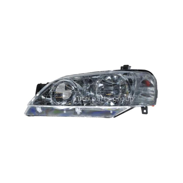 APG All Crash Chrome Halogen Head Lamp Passenger Side Certified Suits Ford Falcon Futura/Fairmont BA/BF 2002 to 2006 FAB-21032LHQ