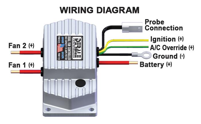 Derale High Amp Adjustable Dual Fan Controller (3/8" Thread) 16789