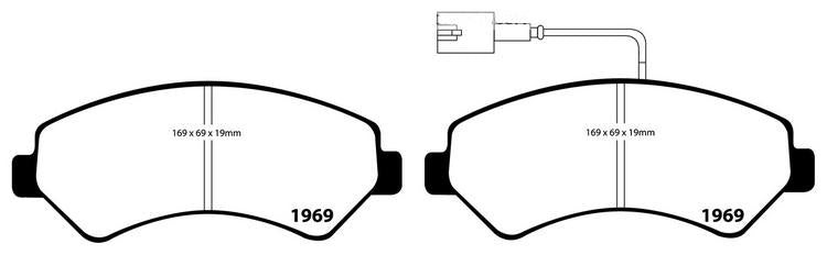 EBC Ultimax Brake Pad Set Front DPC1969
