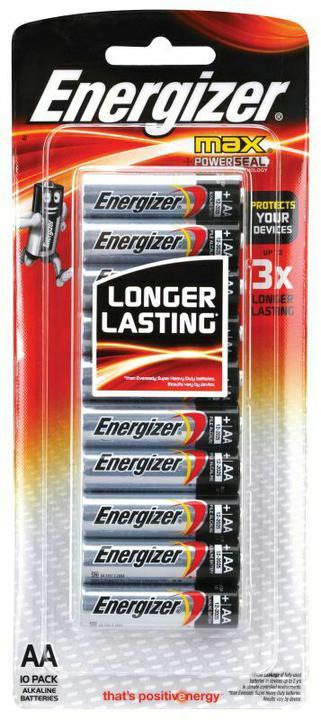 Energizer Max AA Batteries 10 Pack E91HP10TN