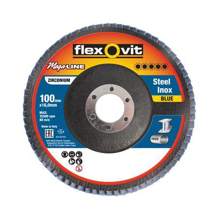 Flexovit Zirconia Flap Disc 60G 102x16mm 63642582370