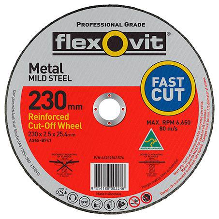 Flexovit Reinforced Cut Off Wheel 230x2.5x25.4mm 66252841576