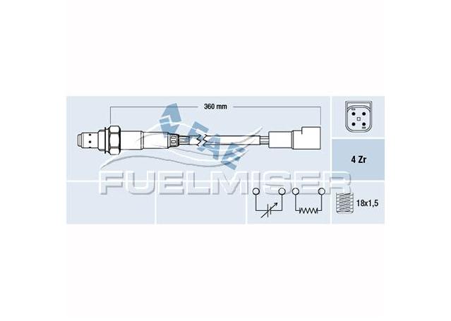 Fuelmiser Oxygen Lambda Sensor COS5023