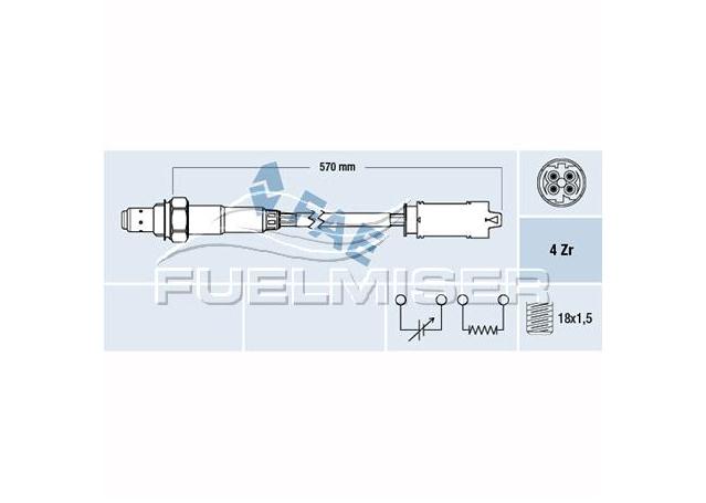 Fuelmiser Oxygen Lambda Sensor COS5072