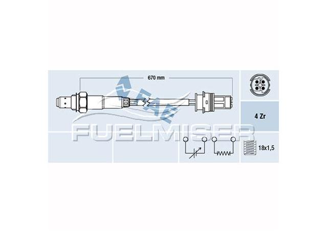 Fuelmiser Oxygen Lambda Sensor COS5124
