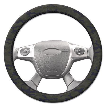 Gearup Steering Wheel Cover 36.8 x 39.4cm - Camo Green GUSWCFLCM