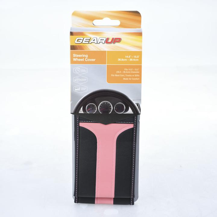 Gearup Steering Wheel Cover 36.8 x 39.4cm - Metallic Pink GUSWCFLMP