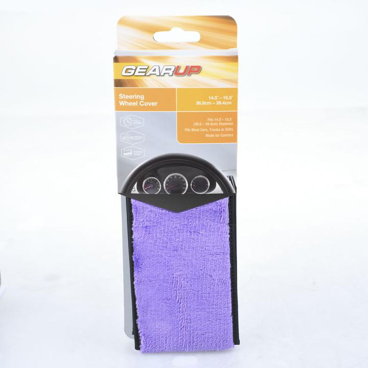 Gearup Steering Wheel Cover 36.8 x 39.4cm - Purple Purr GUSWCFLPP