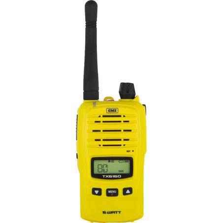 GME 5/1W IP67 UHF CB Handheld Radio Yellow