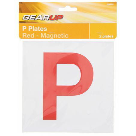 Gearup Magnetic Probationary Plate Set Red / White