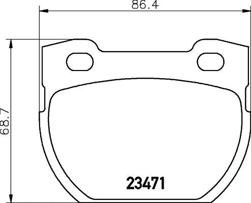 HELLA Pagid Brake Pad Set Rear T1406