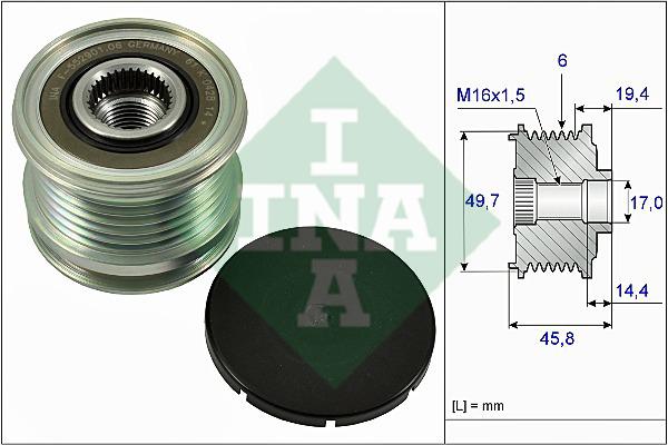 INA Alternator Pulley 535 0168 10