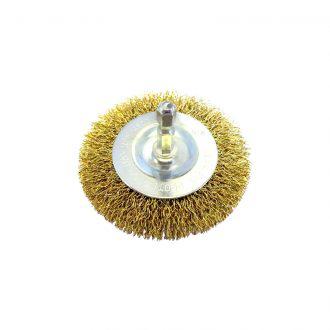 Josco 75mm Spindle-Mounted Crimped Wheel Brush BCW75