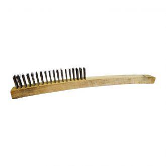 Josco 3 Row Stainless Steel Hand Brush Long Handle BLH3RSS