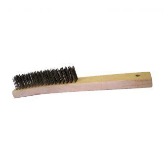 Josco 4 Row Stainless Steel Hand Brush Long Handle BLH4RSS