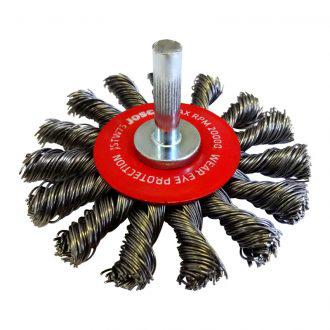 Josco 75mm High Speed Twistknot Wheel Brush JSTW75