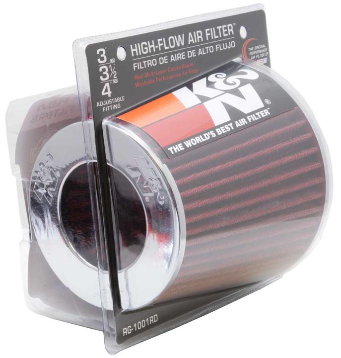 K&N Universal Chrome Filter RG-1001RD