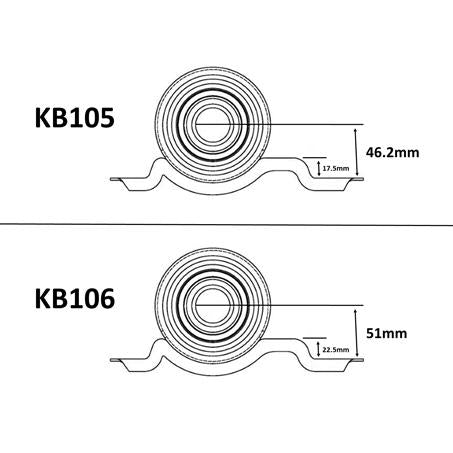 Kelpro Center Bearing KB106 fits Holden Commodore VX VU VY VZ