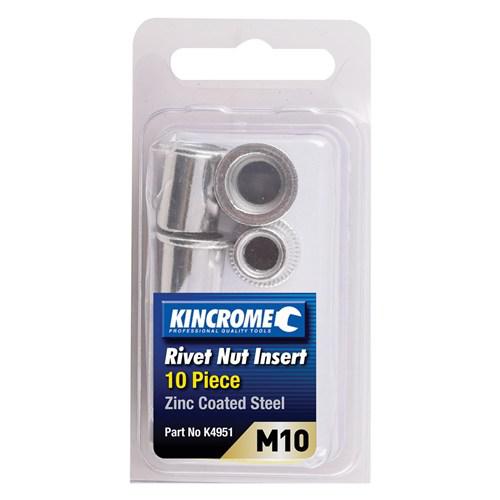Kincrome Rivnut Zinc Steel M10 10pc K4951