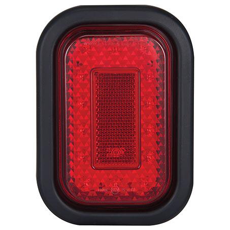 LED Autolamps Stop/Tail Reflector LED Light 12/24V w/Rubber Grommet & Plug 130RMG