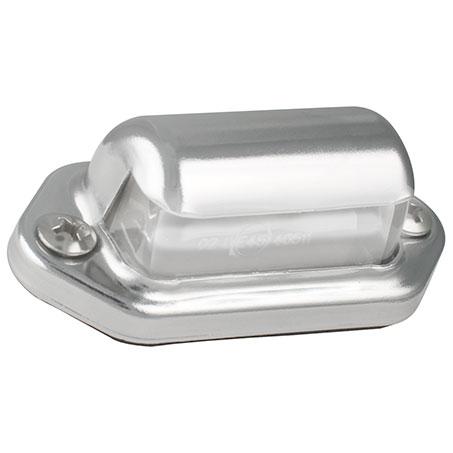LED Autolamps Number Plate Light LED 12/24V Chrome Housing 14cm Cable Twin Blister Pack 30CLM