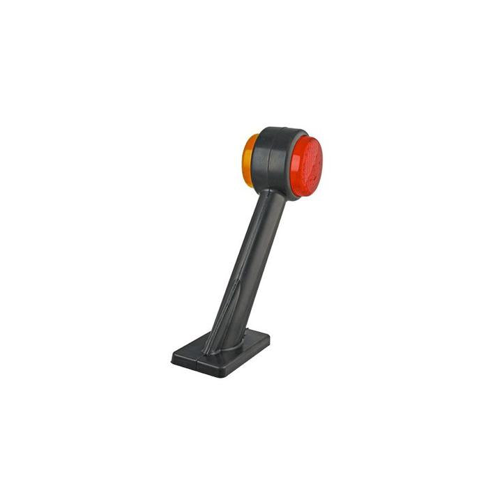 LED Autolamps Side Marker Stalk Lamp L/H Red/Amber Square 12-24V 1004L