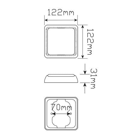 LED Autolamps Reversing LED Lamp 12/24V White w/Bracket & 30cm Wire 100WM