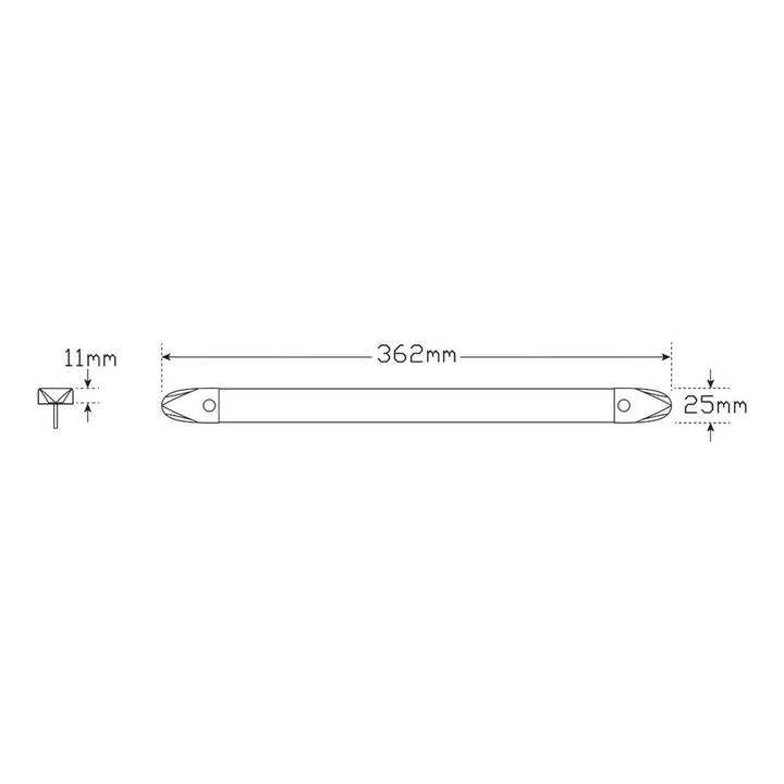 LED Autolamps Interior Strip Lamp 362x25x11mm 12-24V 2430BMB