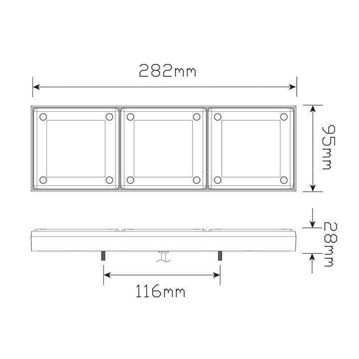 LED Autolamps Stop/Tail/Indicator/Reverse Light LED 12-24V 275ARWMB