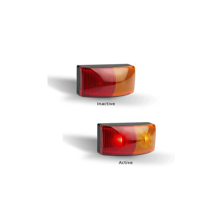 LED Autolamps Side Marker Red/Amber 50x25x21mm 12-24V Twin Pack 5025ARM2