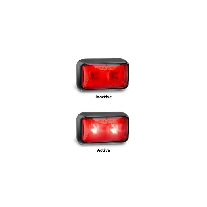 LED Autolamps Rear Marker with 3m Cable Red 58x35x21mm 10-30V 58RM3