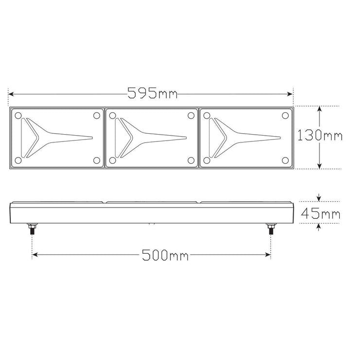 LED Autolamps Stop/Tail/Indicator/Reverse LED Light Diffused Tail Clear Lens 595CARWM